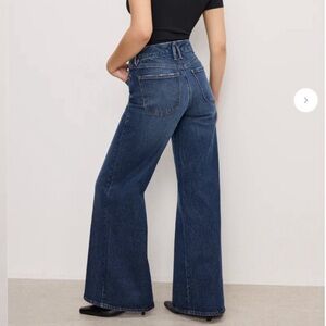 Good American Good Petite Palazzo Jeans High Rise Wide Leg Women’s Size 10 / 30